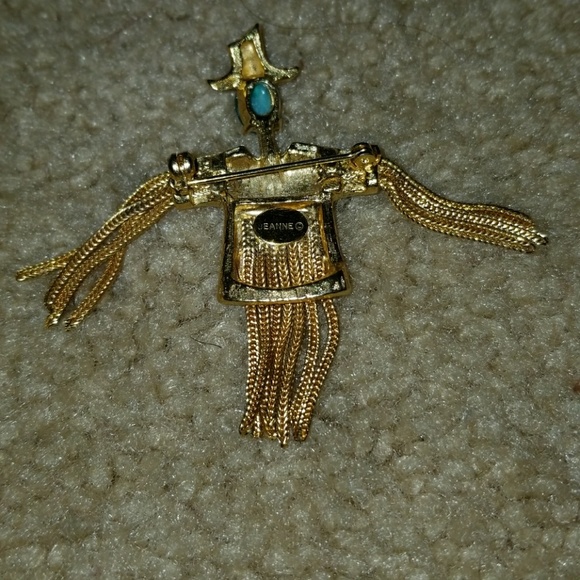 VINTAGE 1950s SCARECROW PIN/BROOCH - Picture 2 of 2